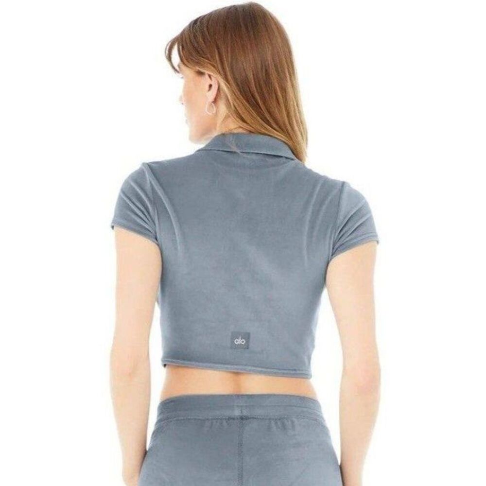 NWT Alo Yoga Velour Choice Polo Size Small